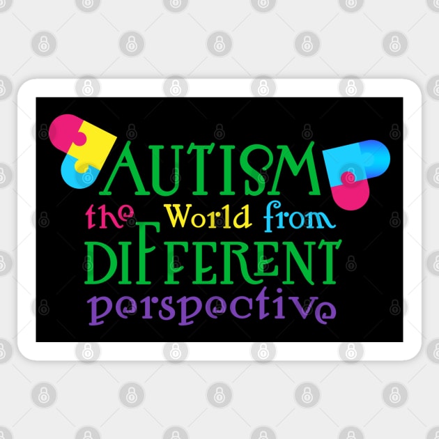 Autism Awareness - The world from a different perspective Sticker by Peter the T-Shirt Dude